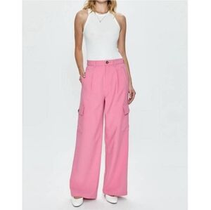 PISTOLA | EUC Brynn High‎ Rise Relaxed Cargo Pants Pink Cosmo Size 27